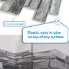 3D PVC falpanel Ezüstszürke palakő mintás