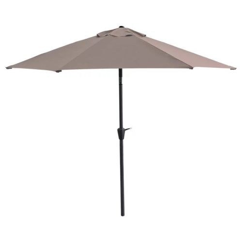 Fémvázas napernyő, állítható magassággal, 3 méter átmérő, barna színben