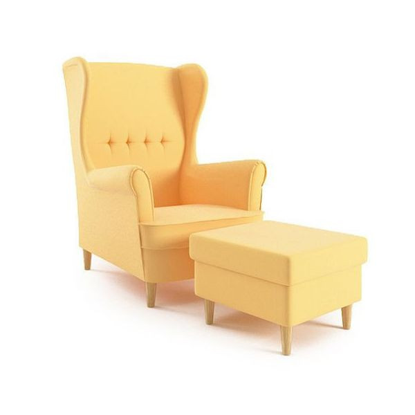 Eiger fotel, lábtartóval, szín - sárga